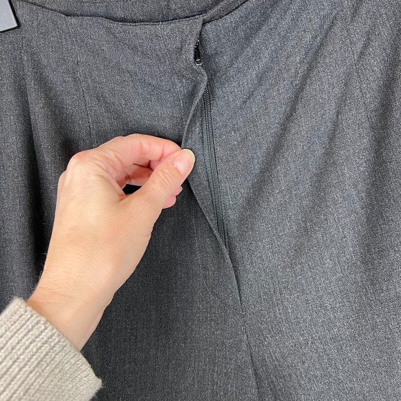 Piazza Sempione Womens Dress Pant Actual 31W Charcoal Pleated High Rise Straight - Picture 5 of 11